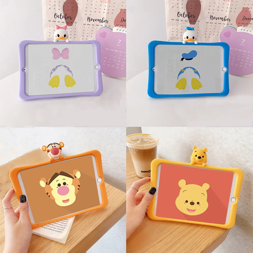 

Disney Winnie Donald Duck Daisy Tigger Mickey Tablet Case for ipad Air 1 2 3 Mini 4 5 6 ipad Pro 2021 10.2inch Protective Cover