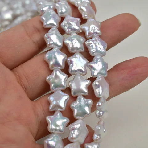 Натуральные жемчужные бусины пентаграмма 5-6 мм