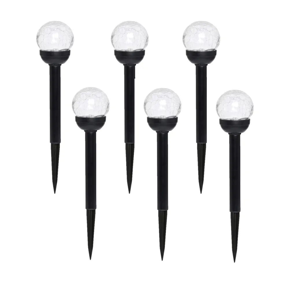 

POPTOP Solar Powered Black Finish Glass Crackle LED Path Light, 3 Lumens, (6 Count)