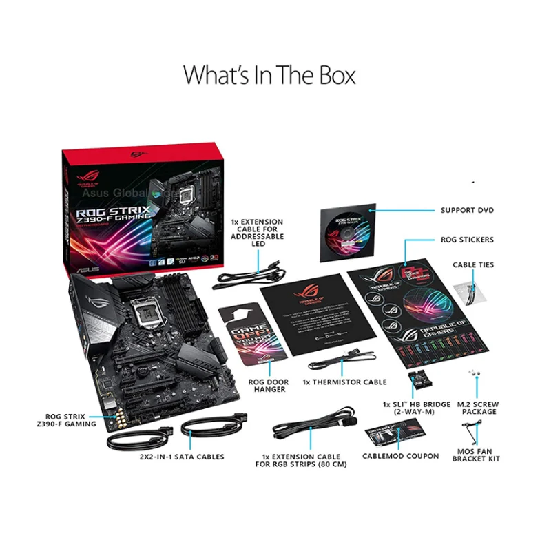 LGA 1151 ASUS ROG STRIX Z390-F GAMING DDR4 4366OC PCI-E 3 0 USB3.1 Gen 2 128 ГБ Z390 материнская плата по стандарту ATX