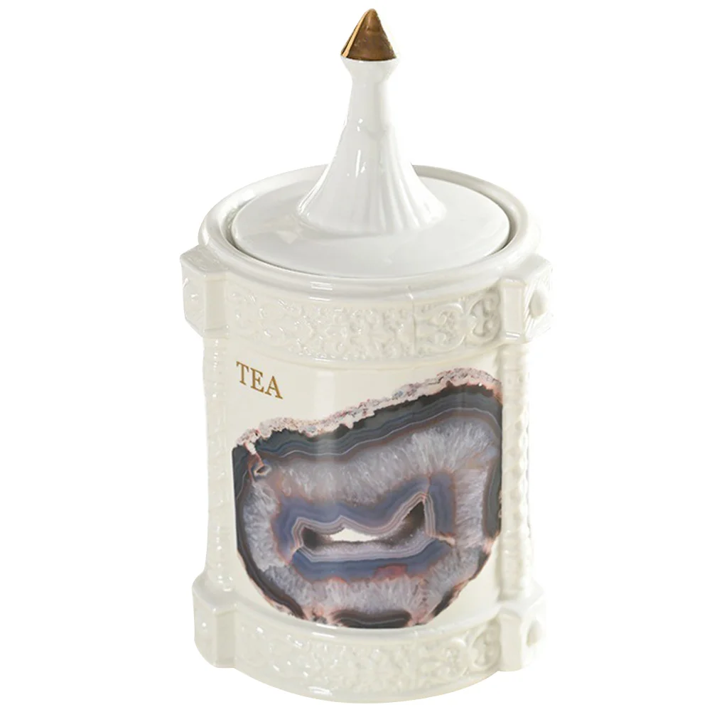 

Ceramic Jar Jars Canister Canisters Candy Cotton Kitchen Containerssugar Dish Lid Lids Container Box Swab Holderseasoning