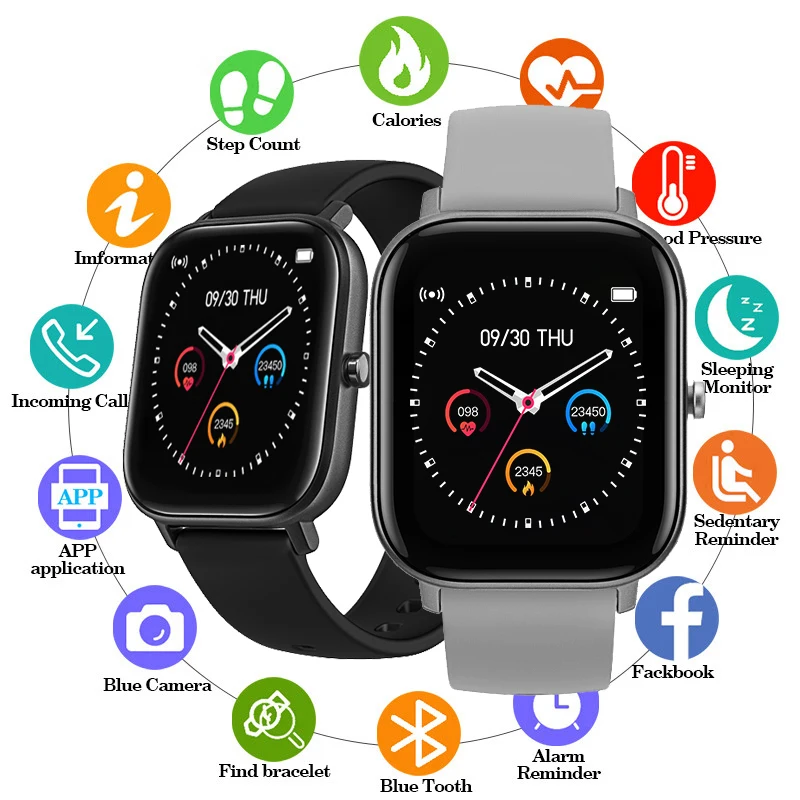 

P8 Smart Watch Android Watch 1.4inch Full Touch Screen Bracelet Fitness Tracker Blood Presure Wristwatch p8 Dafit Smartwatch 202