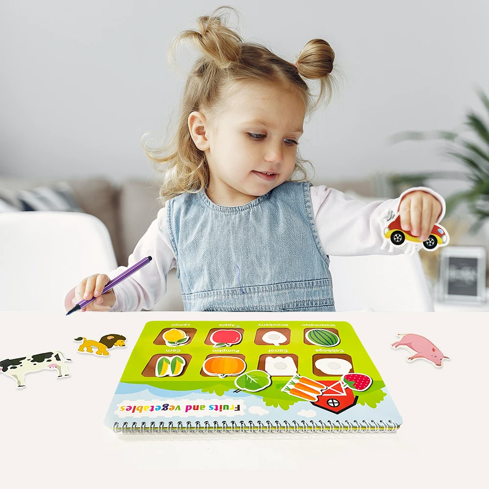 12 темов занятия для малышей Дошкольное обучение занятая книга Монтессори