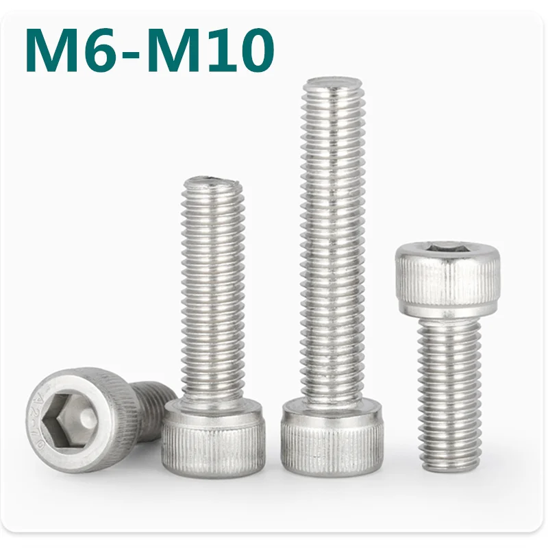 

M6 M8 M10 Stainless Steel A2-70 304 Hex Socket Cap Screw