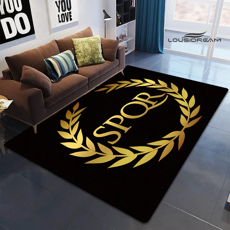 

Ковер с римским принтом SPQR, модное украшение для гостиной, спальни, красивый нескользящий ковер, реквизит для фотографии, подарок на день рождения