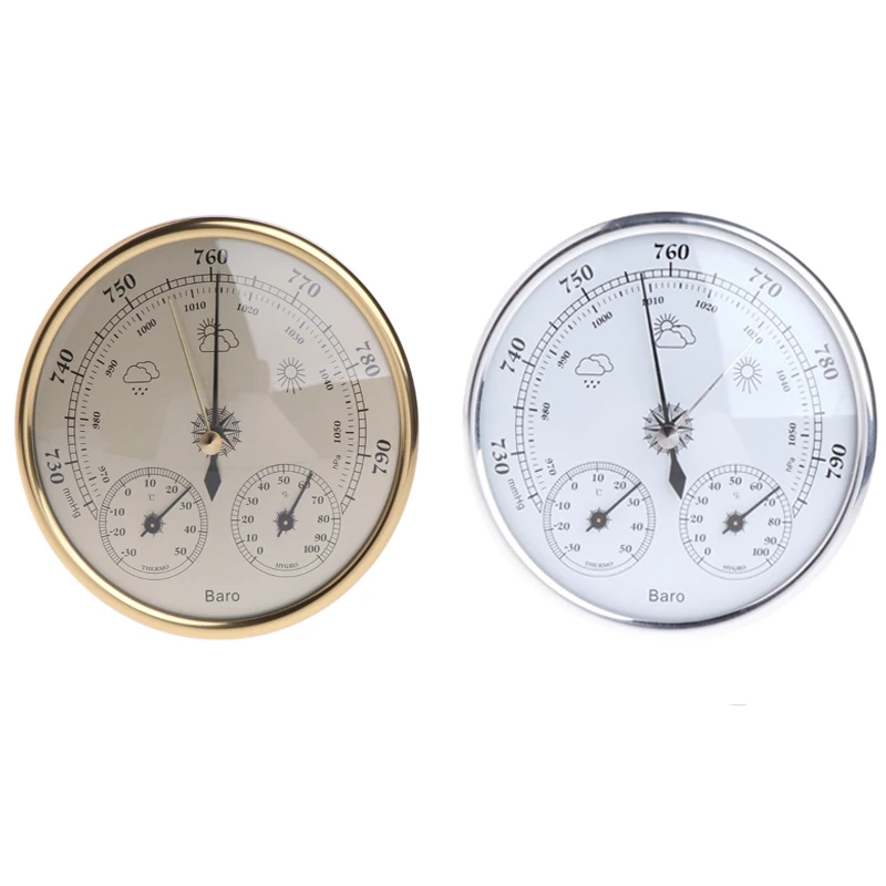 

Wall Mounted Barometer Thermometer Hygrometer Humidity Meter Household Metal 3 in 1 Measurement Gauge Weather Station Hanging