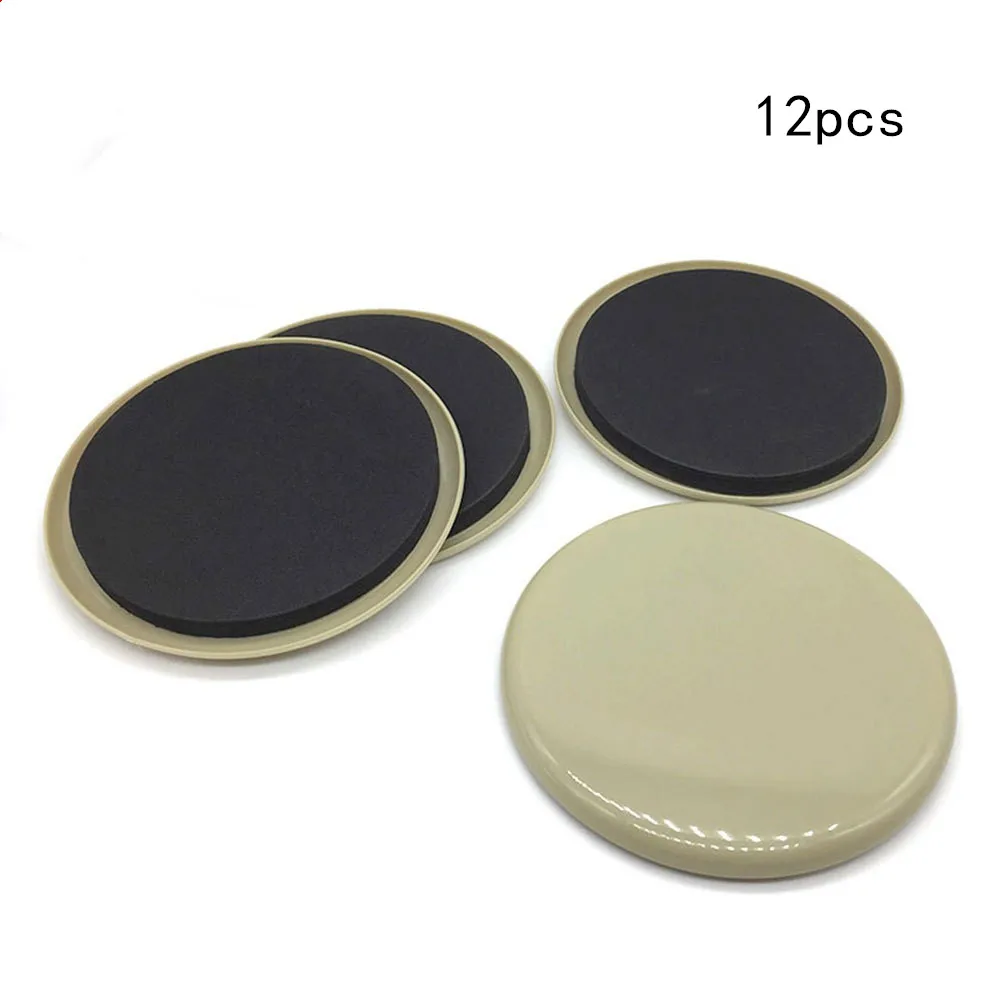 

12Pcs Furniture Slip Mat Sofa Pads Bed Cabinet Refrigerator Sliders Anti-abrasion Self-Adhesive Leg Slider Pads Protect Floor