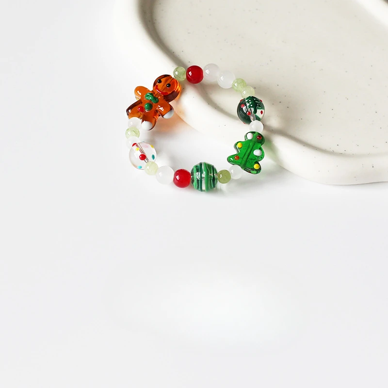 Европейский и американский разноцветный браслет с бусинами из смолы трехмерный