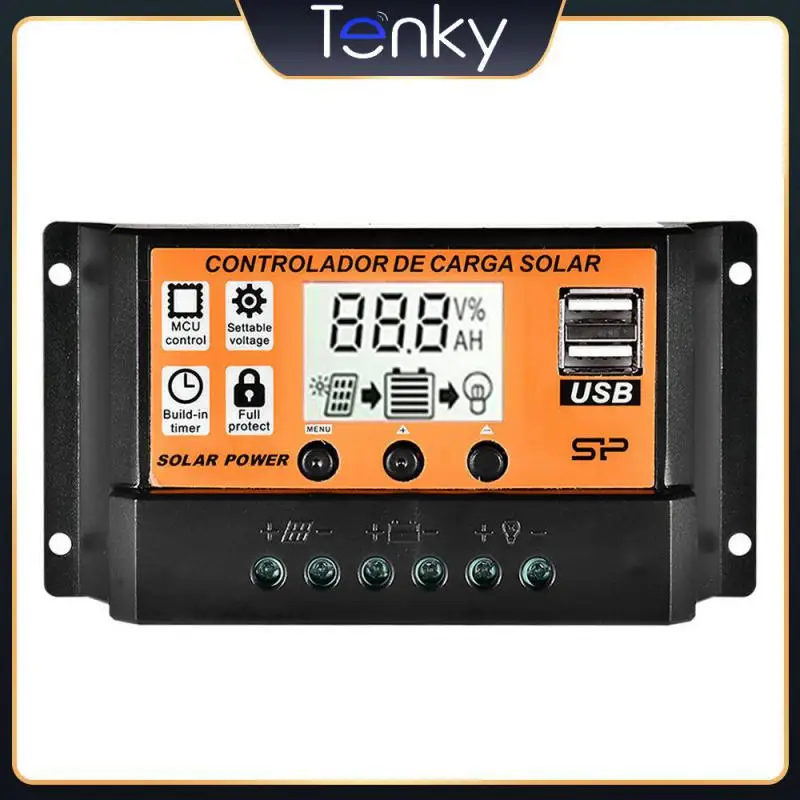 

Home appliance Solar Charge Controller Solar Panel Controller with Dual USB Port 12V/24V MPPT/PWM Auto Paremeter Adjustable