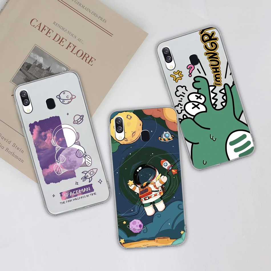 Фото Чехол для телефона Samsung Galaxy A40, A41, простой креативный прозрачный чехол-накладка для Samsung A 40, A 41, мягкий силиконовый чехол из ТПУ с защитой от падения №4