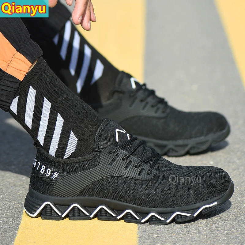 

2021 new safety boots men's steel-toed shoes safety shoes anti-piercing work shoes sports shoes breathable protective shoes