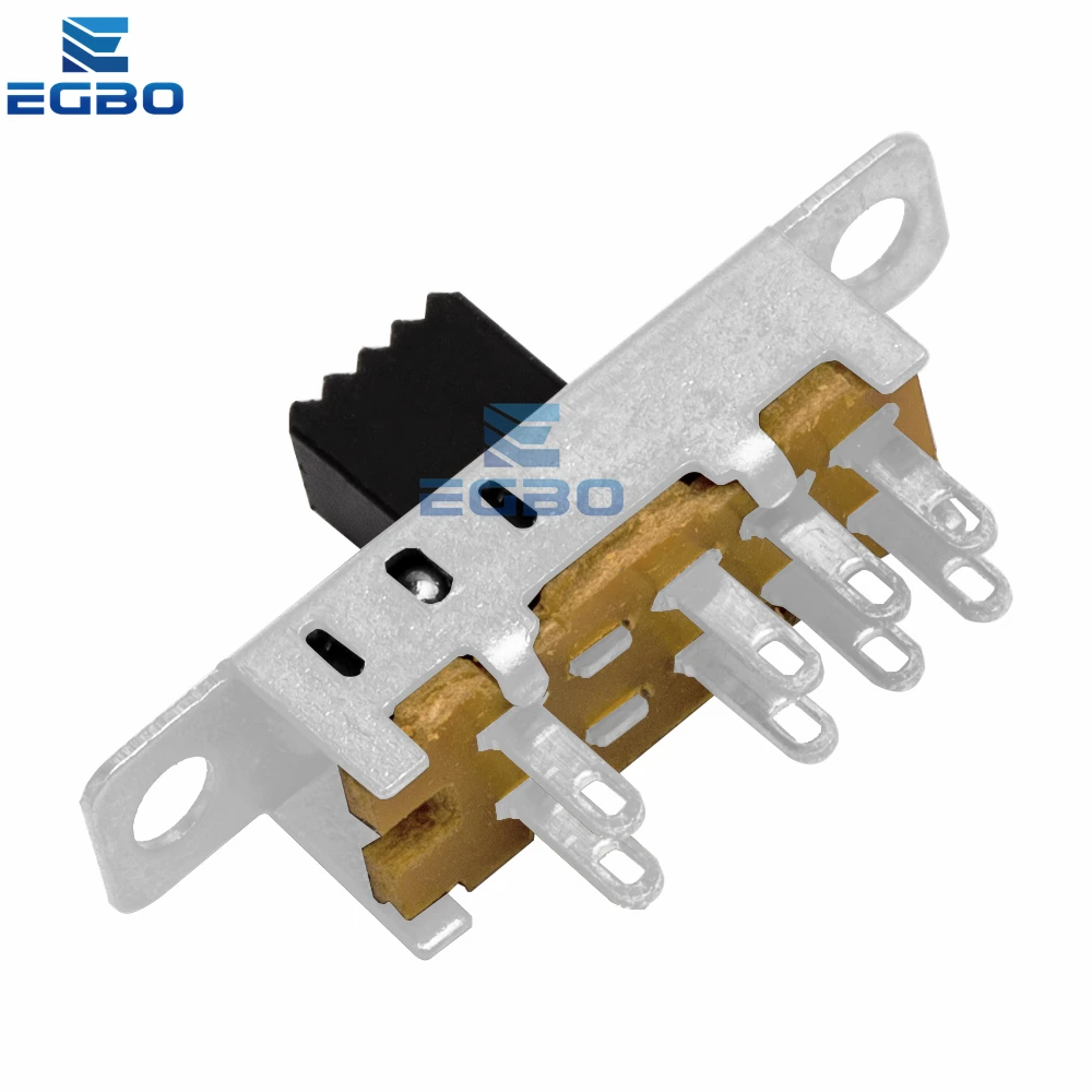 10 ~ 50 шт. EGBO SS23E04 двойной тумблер 8 контактов 3 файла 2P3T DP3T ручка высотой 5 мм