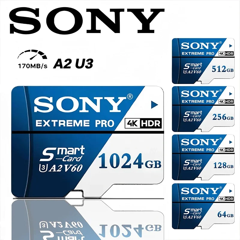 Фото Карта памяти Sony Plus 1 ТБ, 512 ГБ, 256 ГБ, 128 ГБ, 64 ГБ V30 A2, высокоскоростная, UHS-I, класс 10, TF-карта, Micro SD-карта для телефона и камеры №1