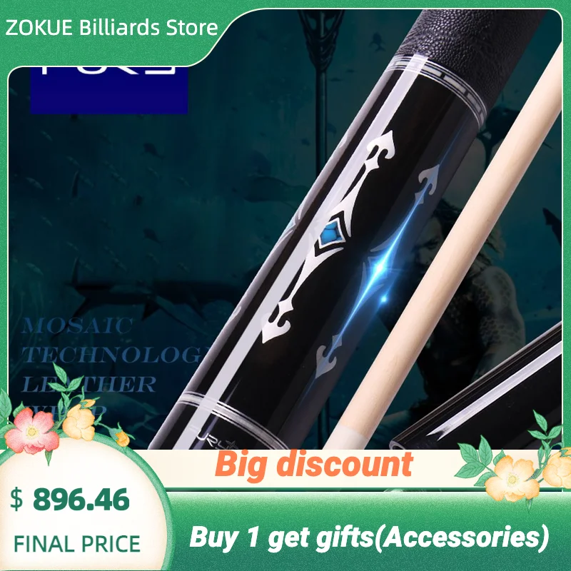 

Бильярдный бильярдный кий New Fury Halberd Aquaman 12,75 мм, камуй наконечник длиной 147 см, технологический кленовый вал с одним удлинителем