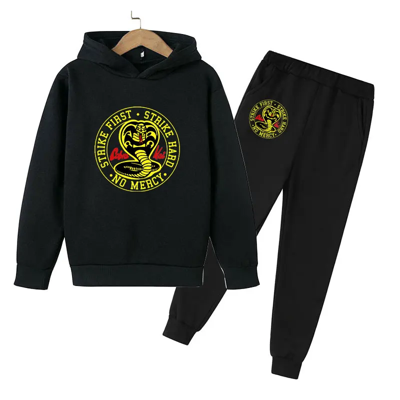 

Boys Girls Snake Cobra Hoodies Sets 2022 Autumn Printed Cotton Pullover Harajuku Tops Kids Casual Children Clothes Streetwear