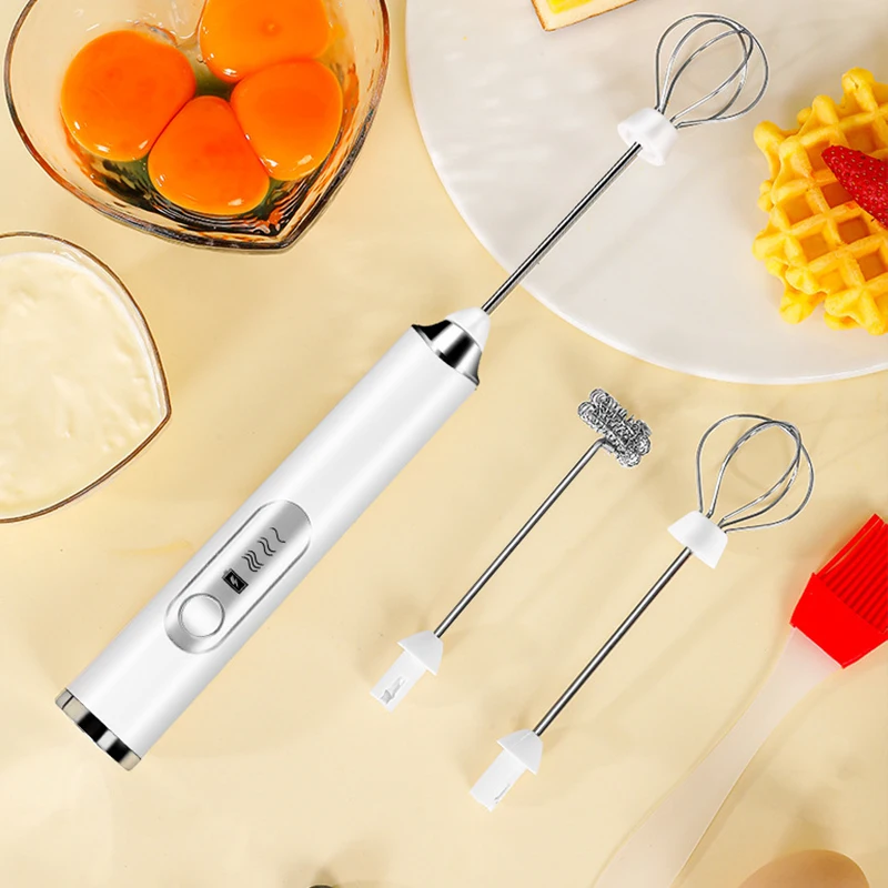 

Handheld Milk Frother Rechargeable 3 Speed Mini Electric Blender For Cappuccino Latte Egg Blender Kitchen Tools