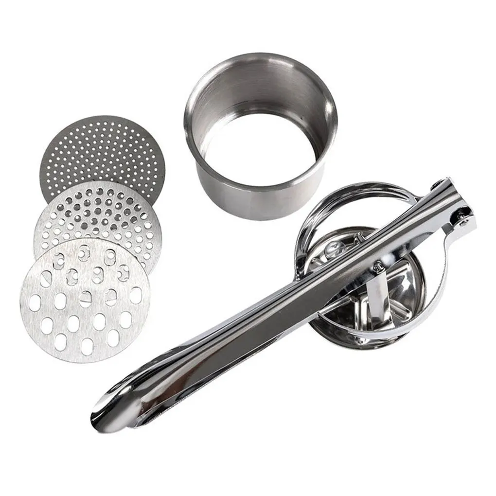 

Potato Ricer Stainless Steel Masher Press Ricer Potatoes Crushing Tool Fruit Vegetable Squeezer Manual Juicer Maker