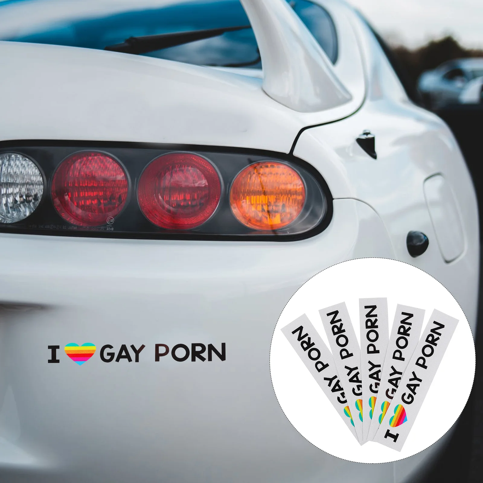 

Lace I Love Gay Stickers Car Reflective Decal The Pet Homosexuality Theme Decals