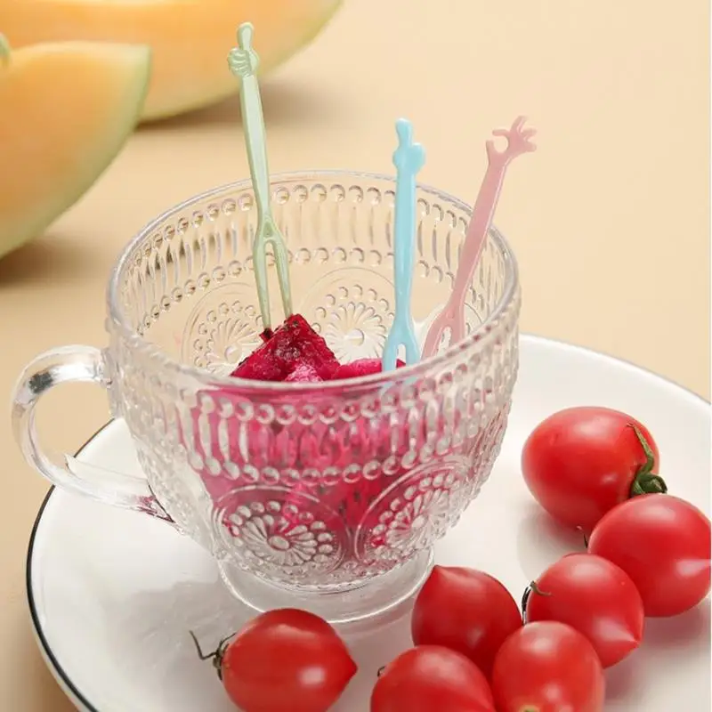 

10/50 шт. кавайная вилка для фруктов мини-мультяшная детская закуска торт десерт палочка зубочистка обеды праздничный Декор