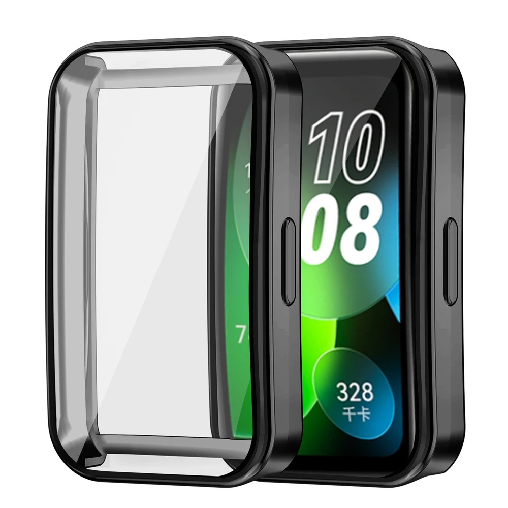 Фото Мягкий чехол из ТПУ для Huawei Band 10 9 8, защитная пленка для экрана Huawei Band8 9, полный защитный бампер, умные часы Huawei Band 9 №1