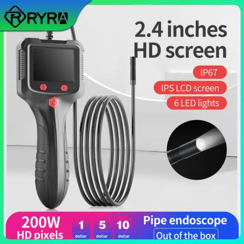 

8mm Lens Pipe Sewer High-definition Camera Mini Integrated Machine Ip67 Waterproof Pipe Endoscope Tool Products 15m Cable 1pcs