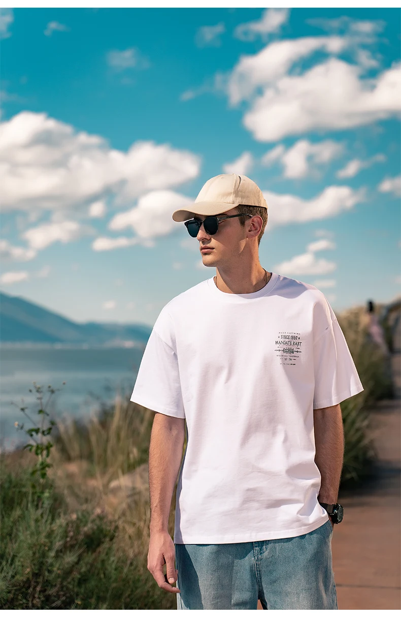 

YTX0061 2022 summer new printed t-shirt loose short-sleeved T-shirt men