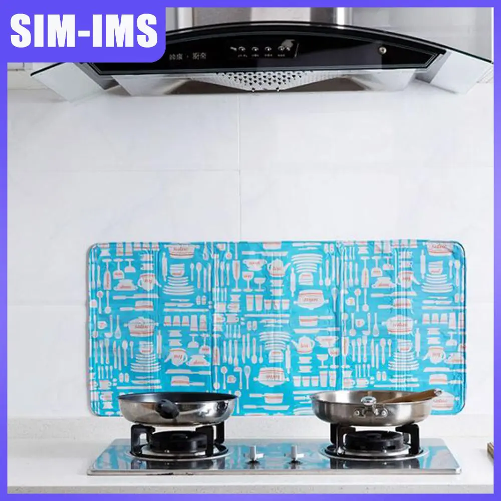 

Kitchen Large Printed Oil Baffle Board Heat Insulation Creative Oil Baffle Splash-proof Modern Minimalist Oil-proof