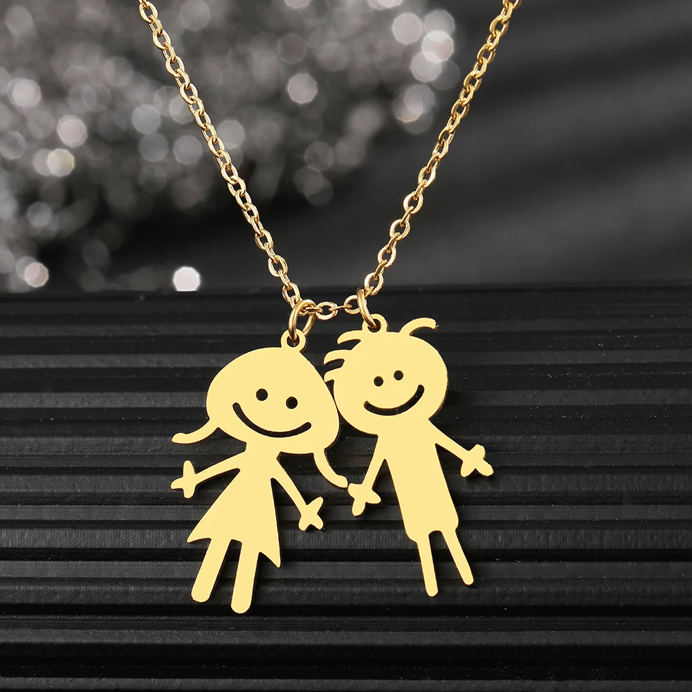 Ожерелья из нержавеющей стали кукла с героями мультфильмов для девочек и