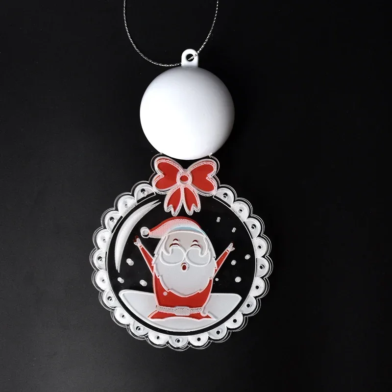 Творческие 3D праздничные украшения Рождественская модель светящаяся подвеска