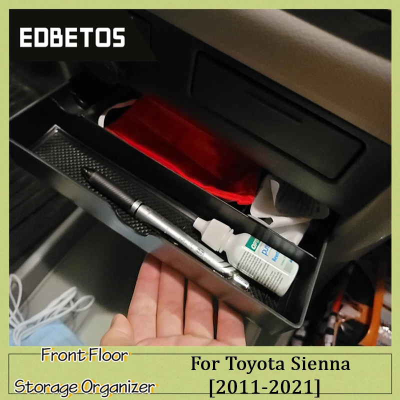 

For Toyota Sienna 2011 2012 2013 2014 2015 2016 2017 2018 2019 2020 2021 Front Floor Storage Car Interior Accessories
