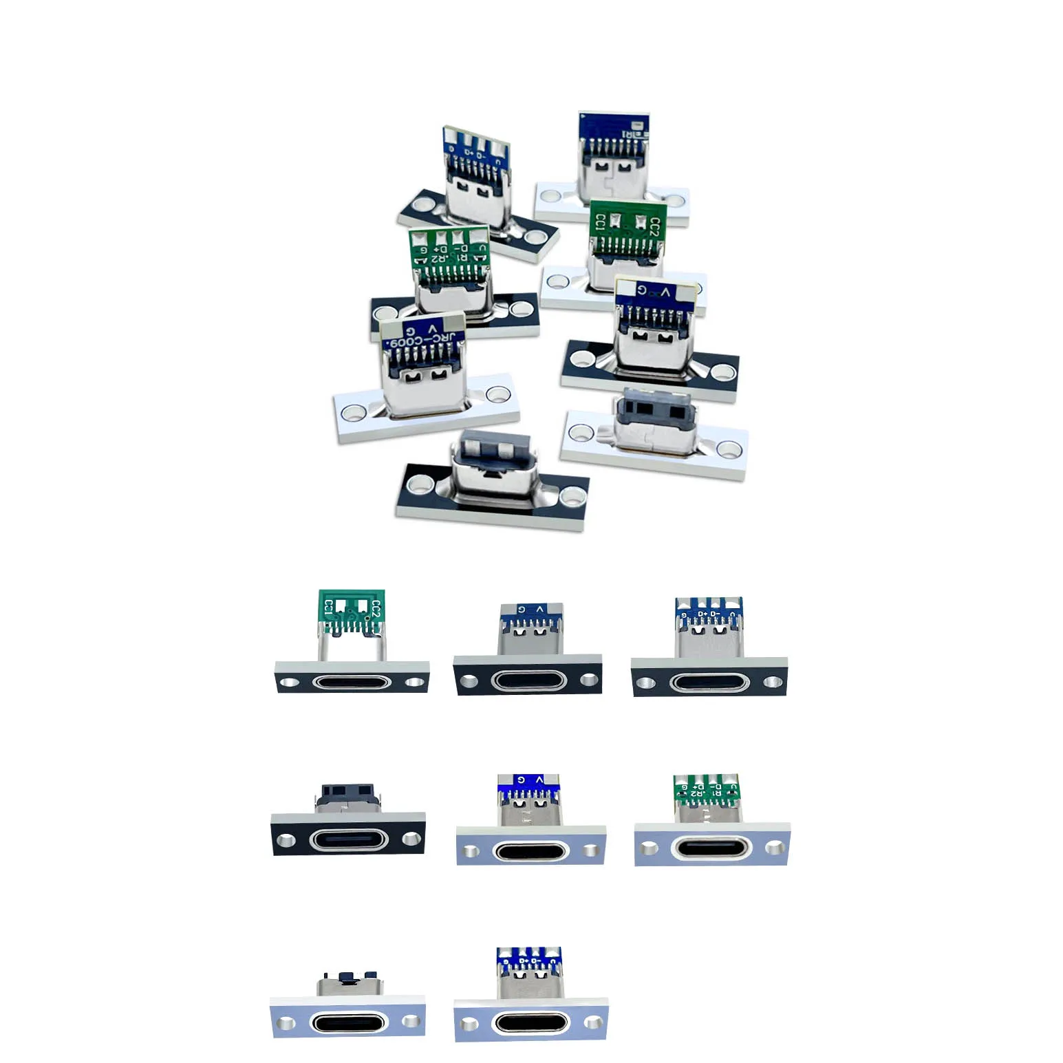 1-10 шт. USB 3.1 Тип C разъем с винтовой фиксирующей пластиной Тип-C 2 контакта 4 6