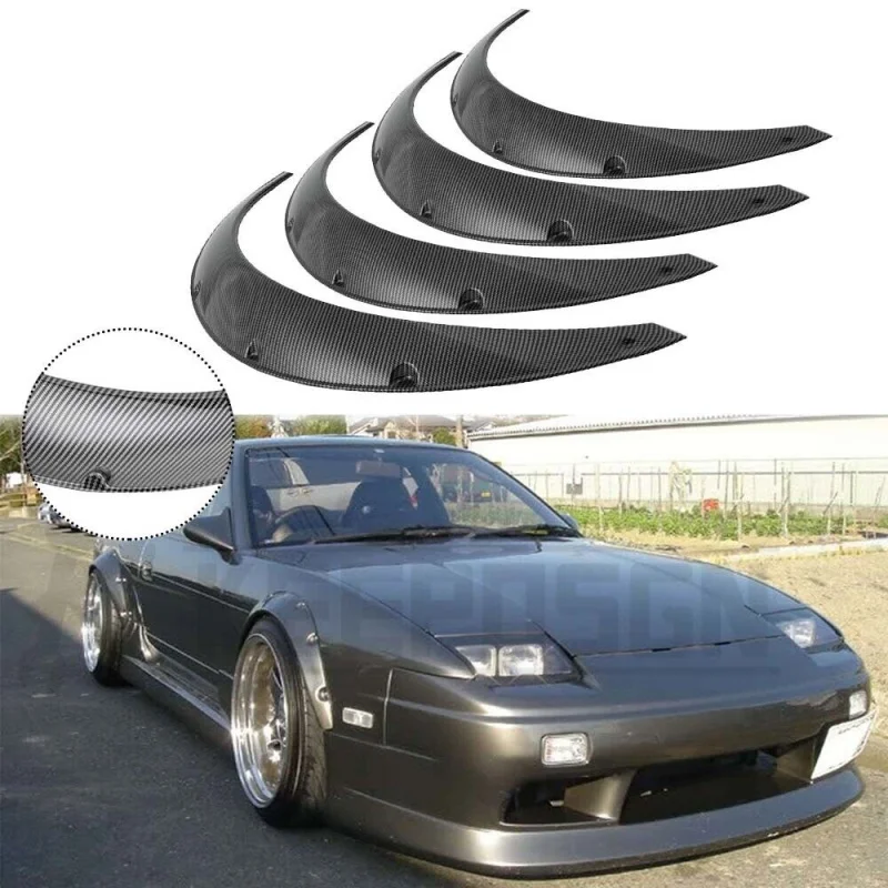 

4.5"; Car Carbon Fiber Fender Flares Extra Wide Body Kit For Nissan 240sx 180sx Silvia S13 S14