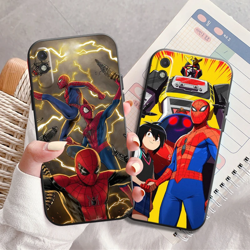 

Marvel Spider-Man Phone Case For Xiaomi CC9 CC9e 10S 10 Pro 11 11 Lite 11 Pro 10 Back Coque Black Soft Silicone Cover