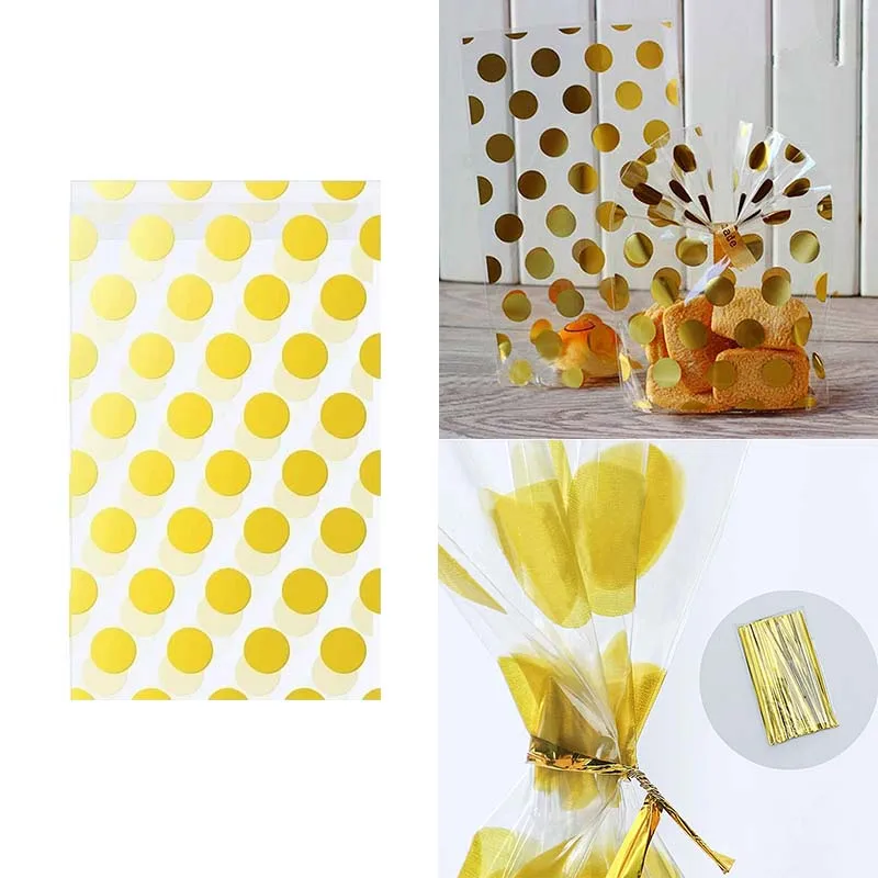 

100 Pieces Candy Bag Clear Cellophane Bags Bakery Popcorn Cookies Candies Chocolates Christmas Wedding Anniversary