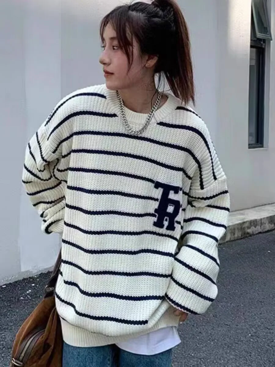 Новое поступление 2025 трендовый свитер крутой повседневный уличный женский