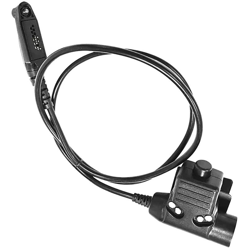 PTT Adapter Cable for Retevis RT29 RT87 RT48 RT47V RT82 RT83 Ailunce HD1 Motorola GP328Plus TELO E980 M6 Walkie Talkie Connector