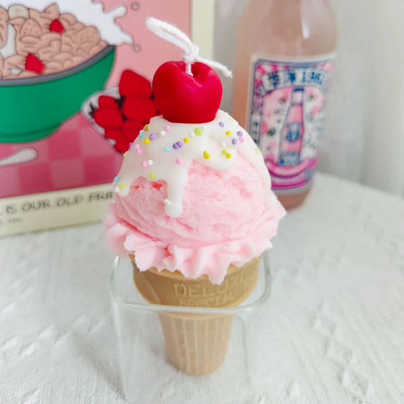 Креативная летняя Ароматизированная свеча в виде конуса для мороженого