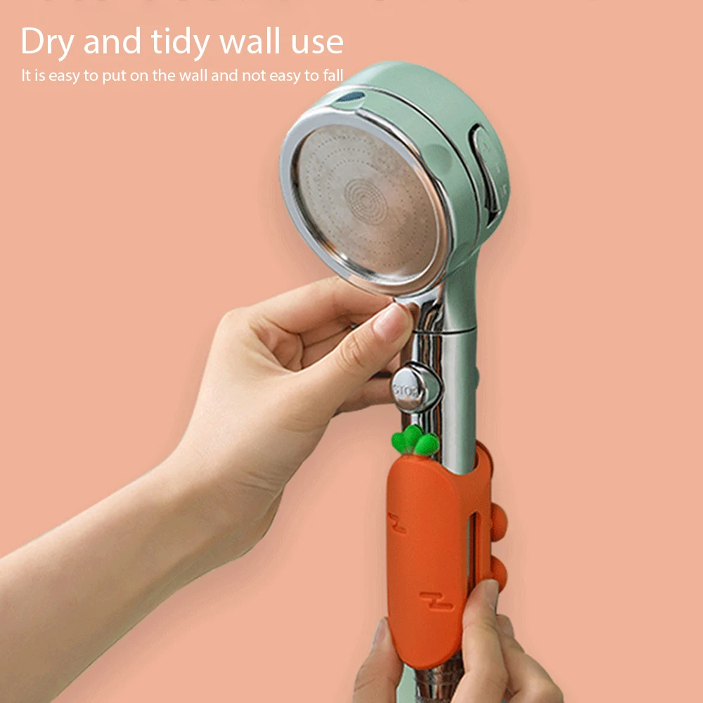 

Suction Cup Shower Head Holder Universal Silicone Handheld Shower Head Bracket Cartoon Design Bracket for Shower Head PR Sale
