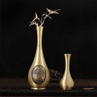 brass toned metal vase flower vase modern decorative vase for home decor wedding or gift vase for home decor