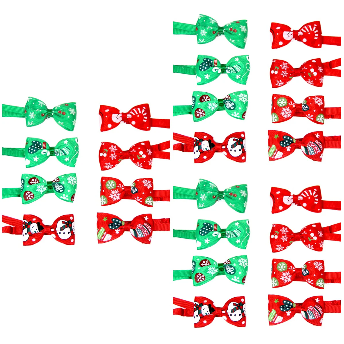 

Dog Christmas Ties Collar Bow Neckties Pet Puppydogs Bowtie Catcute Snowflake Neck Costume Accessories Bandana Bows Gifts