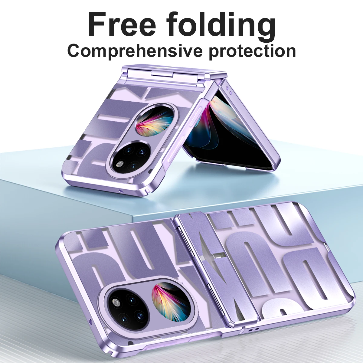 

New Tidal current Plating Hinge phone Protector Case For Huawei P50 Pocket 5G Folding Case Capa For Huawei P50 Pocket Cover