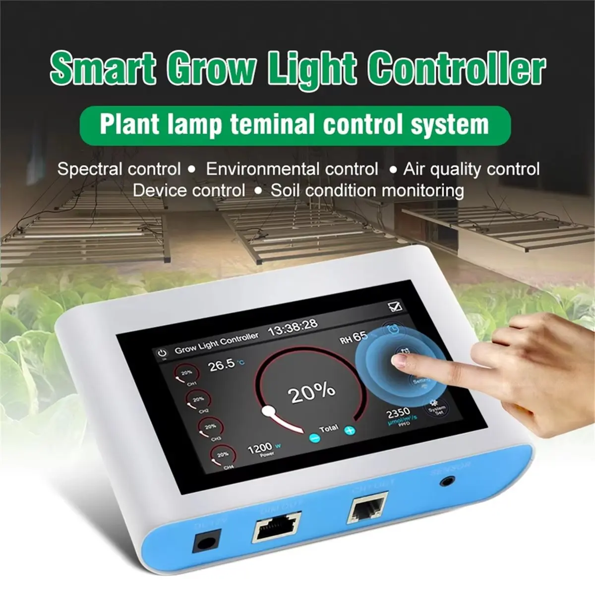 Фото Контроллер DT38 RJ14 RJ45 Smart BT для светодиодных фитоламп с таймером, диммированием и управлением через приложение, вилка EU №5