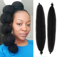synthetic springy afro twist hair pre fluffed marley hair for spring twist crochet hair soft afro kinky curl marley hair braids