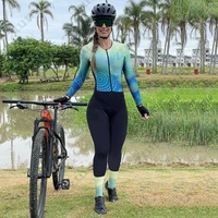 cycling little monkey triathlon women coverall jumpsuit spring long sleeve bicycle jersey clothing mtb sportwear skinsuit outfit