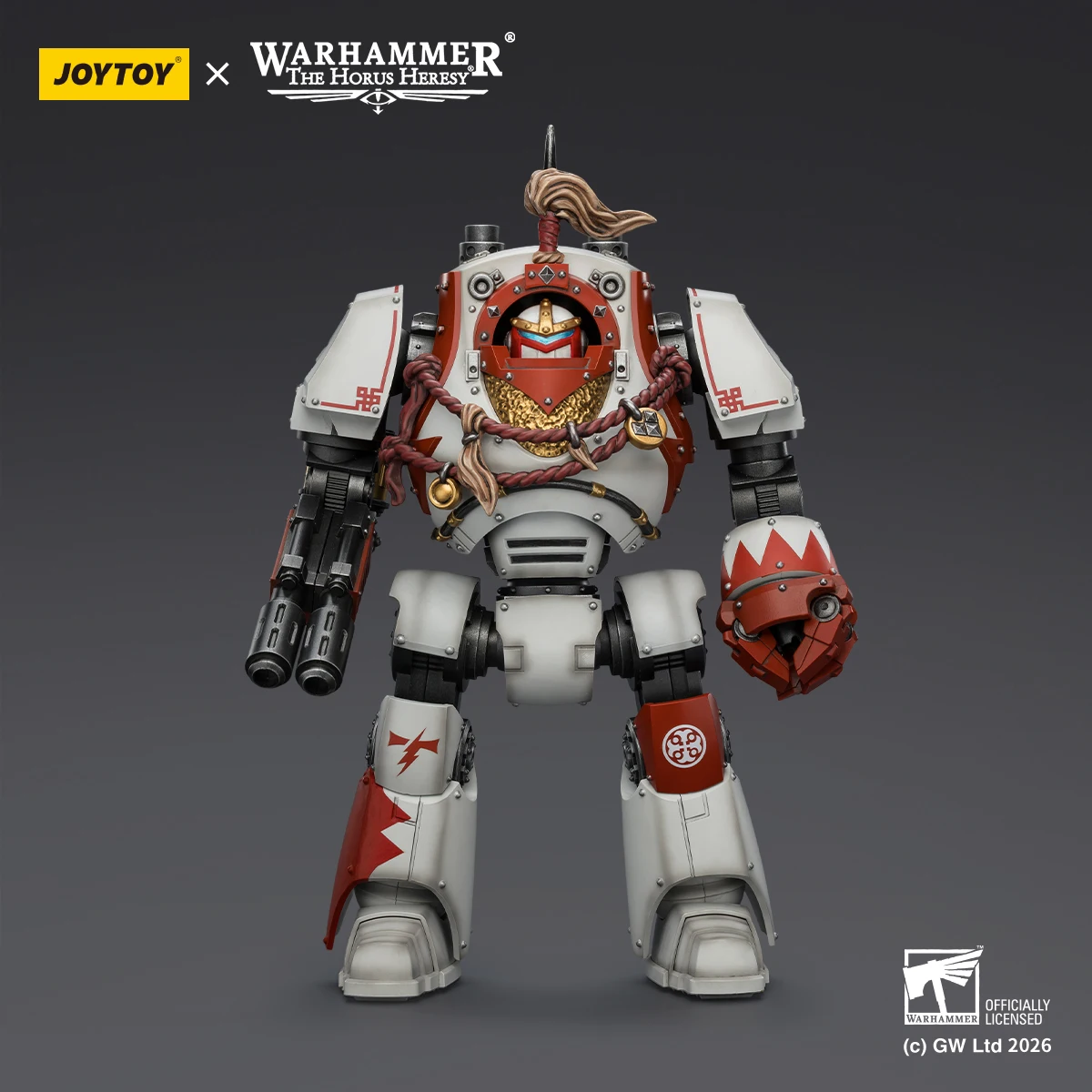 Фото Фигурка JOYTOY Warhammer 40K White Scars Contemptor Dreadnought с Melta Cannon и Gravis Power Fist, масштаб 1:18 №3