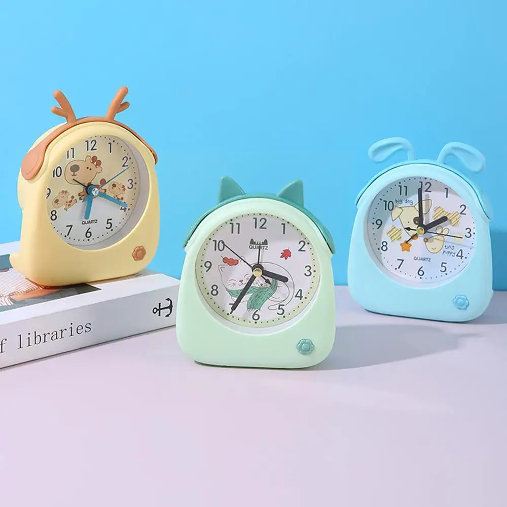 

Cartoon Children's Alarm Clock Battery Power Table Clock Animal Shape Alarm Clock For Kids Bedroom Home Decoration Ornament