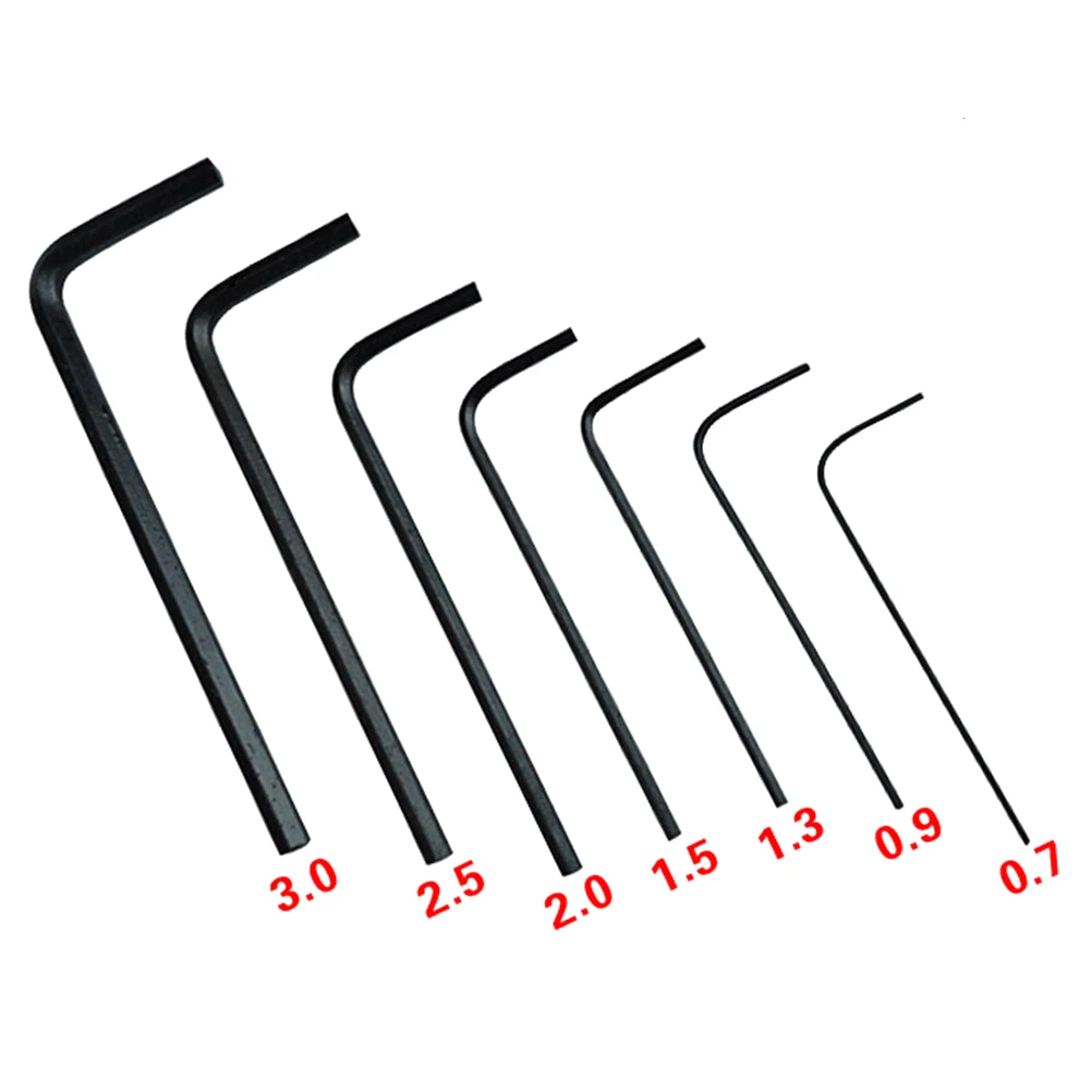 

7Pcs/lot Chrome Vanadium Steel 0.7mm-3mm Mini Hexagon Hex Allen Key Set Wrench Screwdriver Tool Kit
