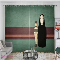 anime spirited away blackout curtains 3d printed home textile window drapes for kids child home textile curtains for living room