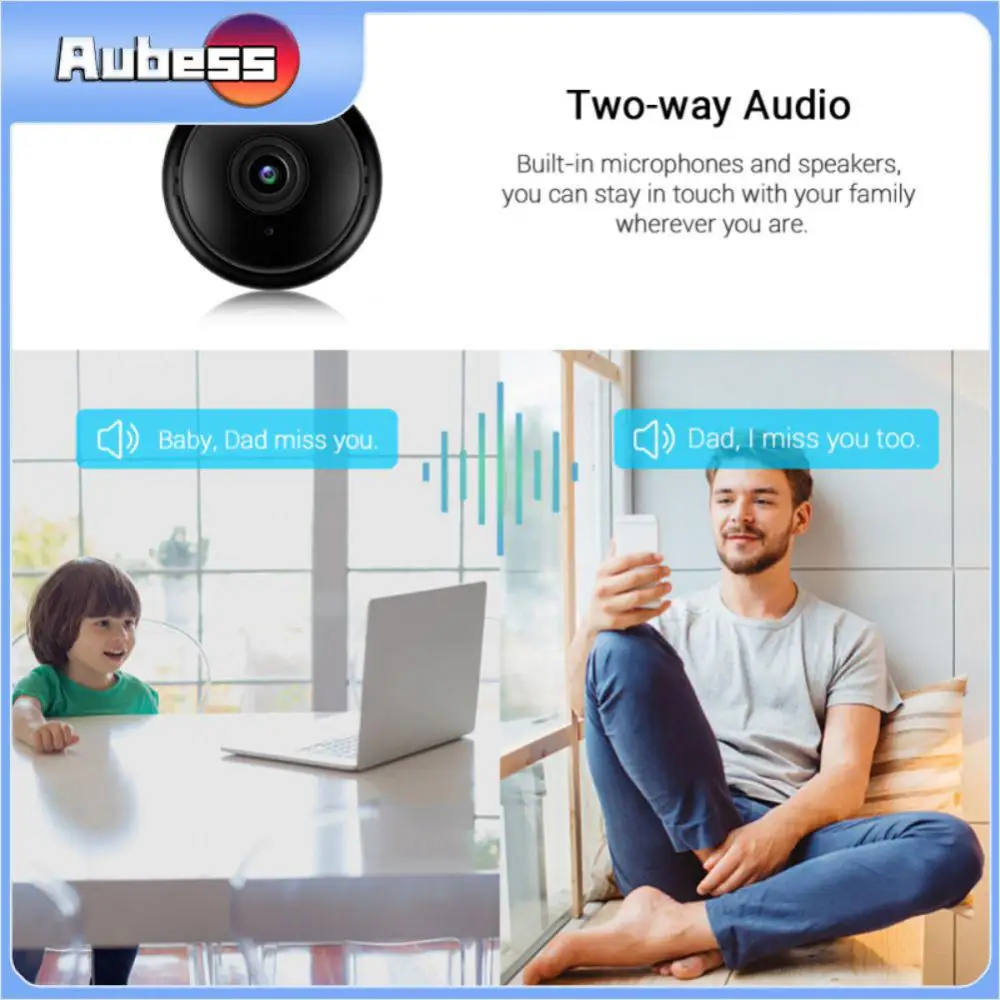 

Two Way Audio 1080p Hd Wifi Ip Camera Baby Monitor Camera Small Camera Mini Camera Indoor Wifi Survalance Camera Smart Home
