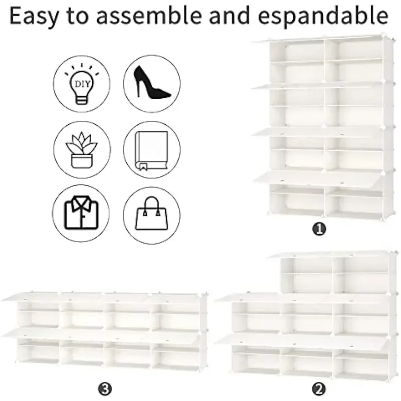 Стойка для обуви 8 ярусов 32 пары шкафов хранения отдельно стоящая полка
